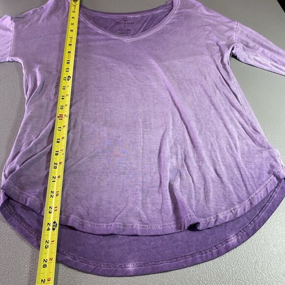 AMERICAN EAGLE Soft & Sexy V-Neck Long Sleeve T Shirt Stretch Womens M Purple - Picture 6 of 7
